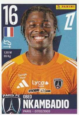Cromo Obed Nkambadio - Foot Ligue 1 2025-2026
 n. 402 - Panini