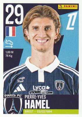 Sticker Pierre-Yves Hamel - Foot Ligue 1 2025-2026
 n. 419 - Panini