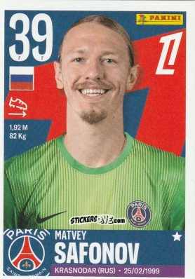 Sticker Matvey Safonov - Foot Ligue 1 2025-2026
 n. 431 - Panini