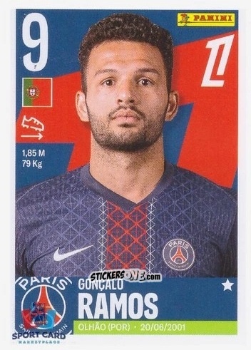 Figurina Gonçalo Ramos - Foot Ligue 1 2025-2026
 n. 451 - Panini