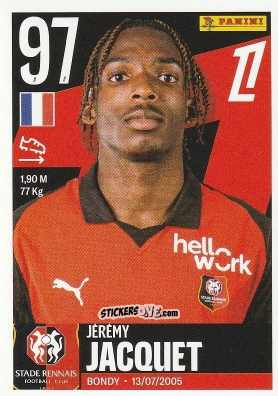 Figurina Jérémy Jacquet - Foot Ligue 1 2025-2026
 n. 470 - Panini