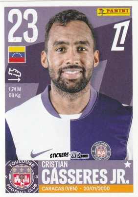Figurina Cristian Cásseres Jr. - Foot Ligue 1 2025-2026
 n. 528 - Panini