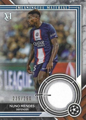 Sticker Nuno Mendes - UEFA Champions League Museum Collection 2022-2023
 n. MMR-NM - Topps