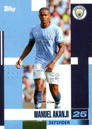 Figurina Manuel Akanji - Manchester City 2024-2025 Team Set
 n. 6 - Topps