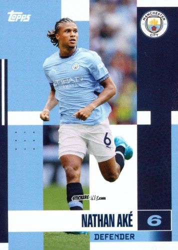 Figurina Nathan Aké - Manchester City 2024-2025 Team Set
 n. 7 - Topps