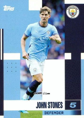 Sticker John Stones - Manchester City 2024-2025 Team Set
 n. 8 - Topps