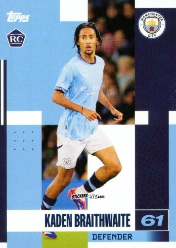 Sticker Kaden Braithwaite - Manchester City 2024-2025 Team Set
 n. 10 - Topps