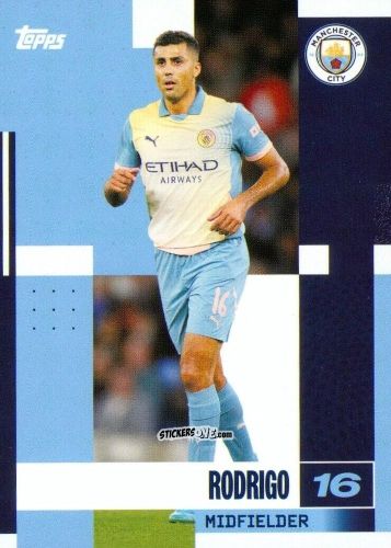 Figurina Rodrigo - Manchester City 2024-2025 Team Set
 n. 12 - Topps
