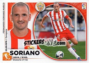 Figurina Soriano (12) - Liga Spagnola 2014-2015 n. 12 - Colecciones ESTE