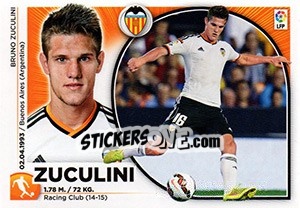 Cromo Zuculini (14 BIS) - Liga Spagnola 2014-2015 n. 599 - Colecciones ESTE