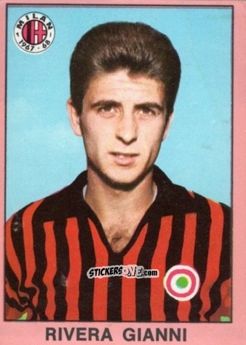 Figurina Gianni Rivera - Tutti I Calciatori 1967-1968 n. 327 - MIRA