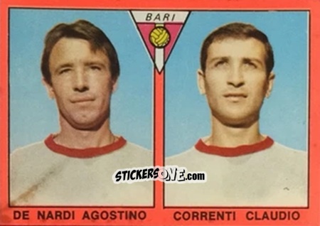 Figurina Agostino De Nardi / Claudio Correnti - Tutti I Calciatori 1967-1968 n. 471 - MIRA