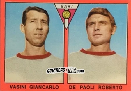 Cromo Giancarlo Vasini / Roberto De Paoli - Tutti I Calciatori 1967-1968 n. 475 - MIRA
