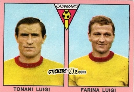 Cromo Luigi Tonani / Luigi Farina - Tutti I Calciatori 1967-1968 n. 485 - MIRA