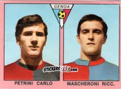 Cromo Carlo Petrini / Riccardo Mascheroni - Tutti I Calciatori 1967-1968 n. 499 - MIRA
