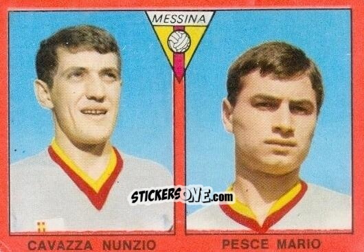 Cromo Nunzio Cavazza / Mario Pesce - Tutti I Calciatori 1967-1968 n. 521 - MIRA