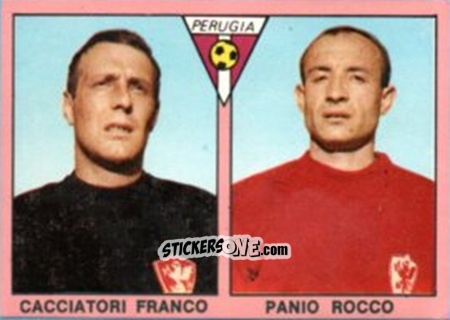 Sticker Franco Cacciatori / Rocco Panio - Tutti I Calciatori 1967-1968 n. 556 - MIRA