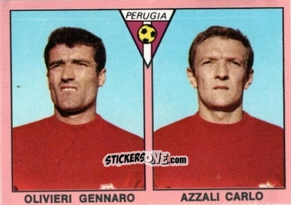 Cromo Gennaro Olivieri / Carlo Azzali - Tutti I Calciatori 1967-1968 n. 559 - MIRA