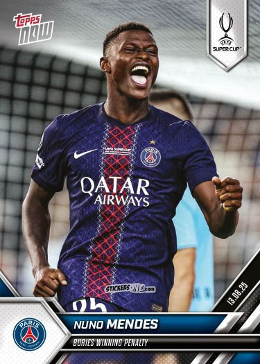 Sticker Nuno Mendes - Now Uefa Champions League 2025-2026 n. 2 - Topps