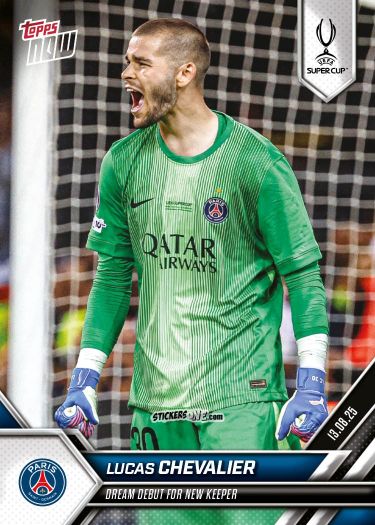 Figurina Lucas Chevalier - Now Uefa Champions League 2025-2026 n. 5 - Topps