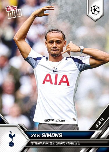 Figurina Xavi Simons - Now Uefa Champions League 2025-2026 n. 6 - Topps