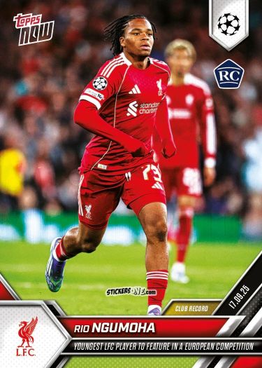 Figurina Rio Ngumoha - Now Uefa Champions League 2025-2026 n. 14 - Topps