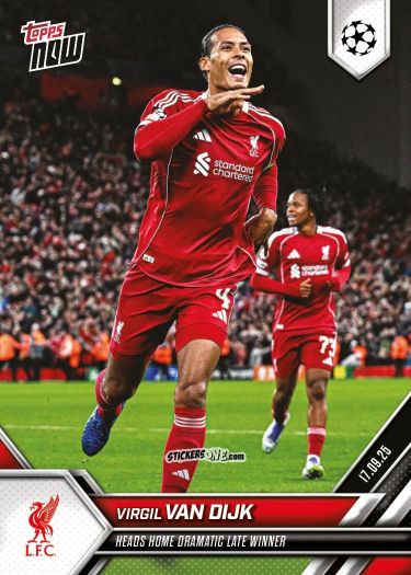 Figurina Virgil Van Dijk - Now Uefa Champions League 2025-2026 n. 15 - Topps