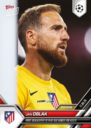 Sticker Jan Oblak - Now Uefa Champions League 2025-2026 n. 19 - Topps