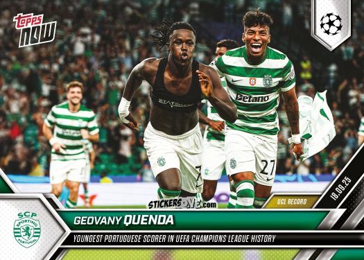 Cromo Geovany Quenda - Now Uefa Champions League 2025-2026 n. 23 - Topps