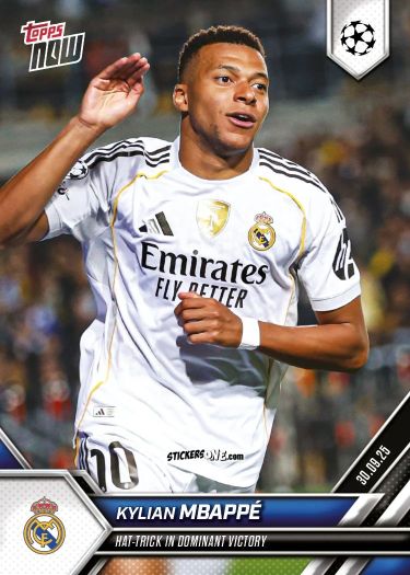 Sticker Kylian Mbappè - Now Uefa Champions League 2025-2026 n. 24 - Topps