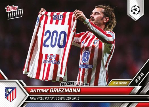 Sticker Antoine Griezmann - Now Uefa Champions League 2025-2026 n. 25 - Topps