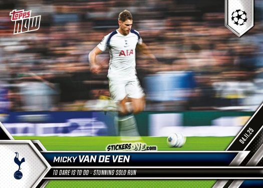 Sticker Micky Van De Ven - Now Uefa Champions League 2025-2026 n. 42 - Topps