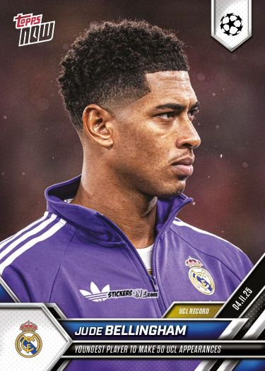 Cromo Jude Bellingham - Now Uefa Champions League 2025-2026 n. 43 - Topps