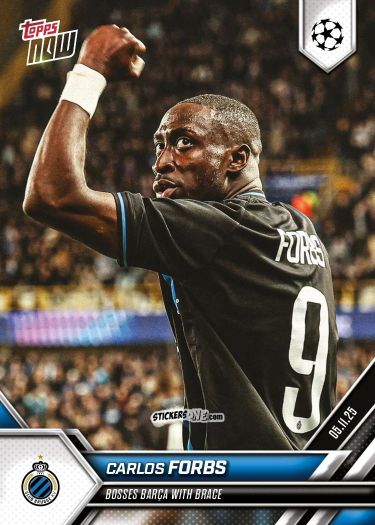 Figurina Carlos Forbs - Now Uefa Champions League 2025-2026 n. 46 - Topps