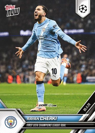 Sticker Rayan Cherki - Now Uefa Champions League 2025-2026 n. 48 - Topps