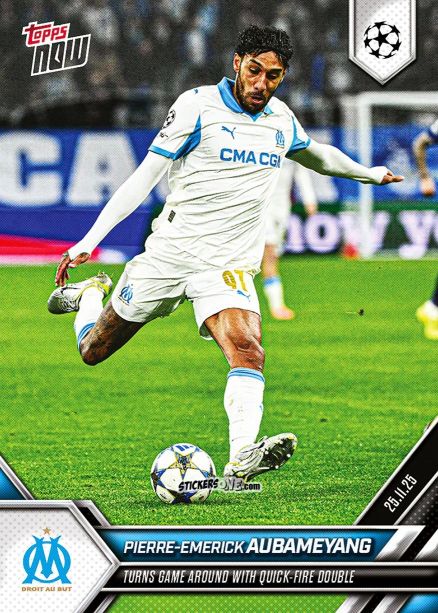 Sticker Pierre-Emerick Aubameyang - Now Uefa Champions League 2025-2026 n. 53 - Topps