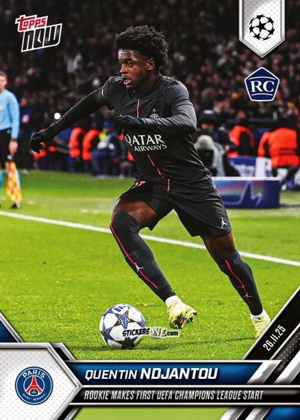 Sticker Quentin Ndjantou - Now Uefa Champions League 2025-2026 n. 58 - Topps