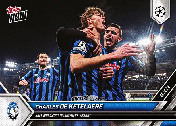 Figurina Charles De Ketelaere - Now Uefa Champions League 2025-2026 n. 67 - Topps