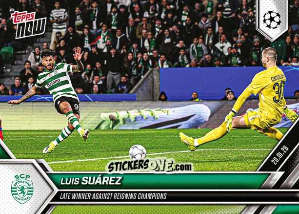 Figurina Luis Suarez - Now Uefa Champions League 2025-2026 n. 74 - Topps