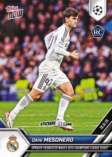 Sticker Dani Mesonero - Now Uefa Champions League 2025-2026 n. 76 - Topps