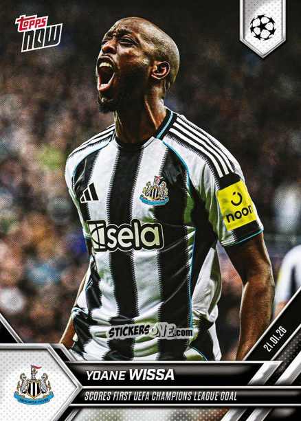 Sticker Yoane Wissa - Now Uefa Champions League 2025-2026 n. 77 - Topps
