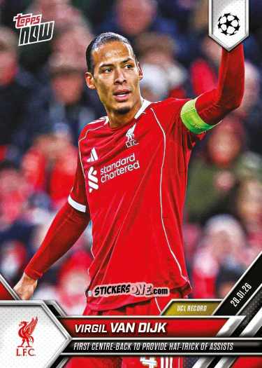 Figurina Virgil Van Dijk - Now Uefa Champions League 2025-2026 n. 82 - Topps
