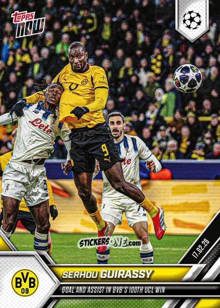 Cromo Serhou Guirassy - Now Uefa Champions League 2025-2026 n. 90 - Topps