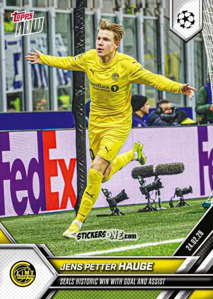 Figurina Jens Petter Hauge - Now Uefa Champions League 2025-2026 n. 96 - Topps