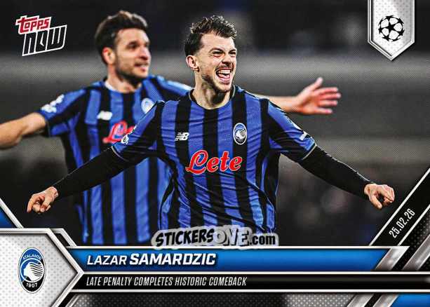 Cromo Lazar Samardzic - Now Uefa Champions League 2025-2026 n. 97 - Topps