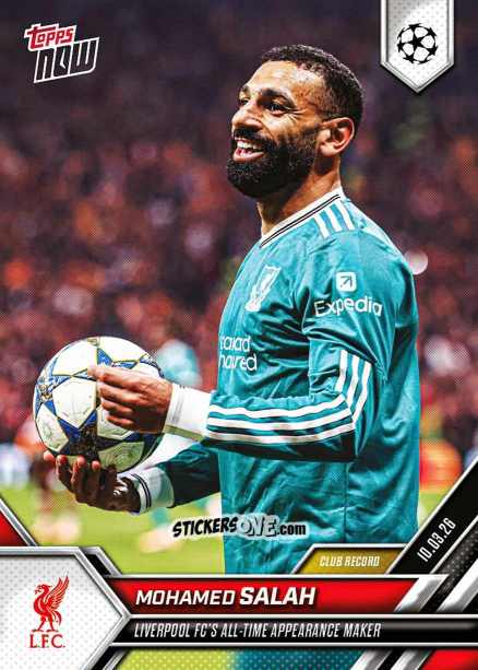 Cromo Mohamed Salah - Now Uefa Champions League 2025-2026 n. 100 - Topps