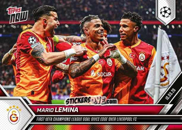 Figurina Mario Lemina - Now Uefa Champions League 2025-2026 n. 101 - Topps