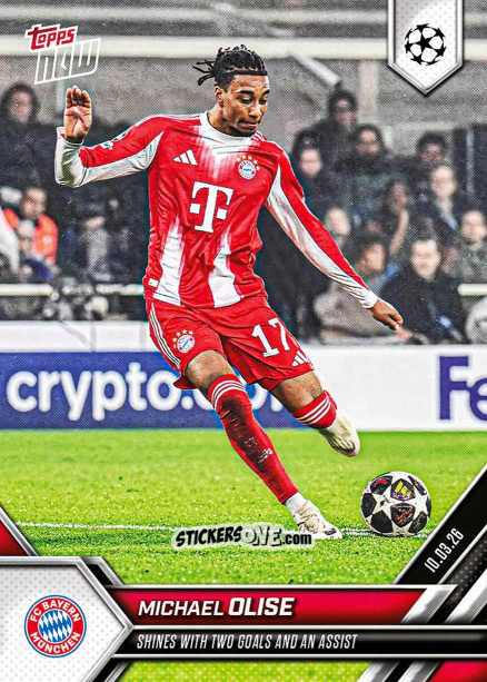 Sticker Michael Olise - Now Uefa Champions League 2025-2026 n. 102 - Topps