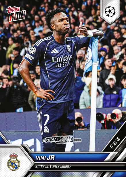 Figurina Vini Jr. - Now Uefa Champions League 2025-2026 n. 107 - Topps