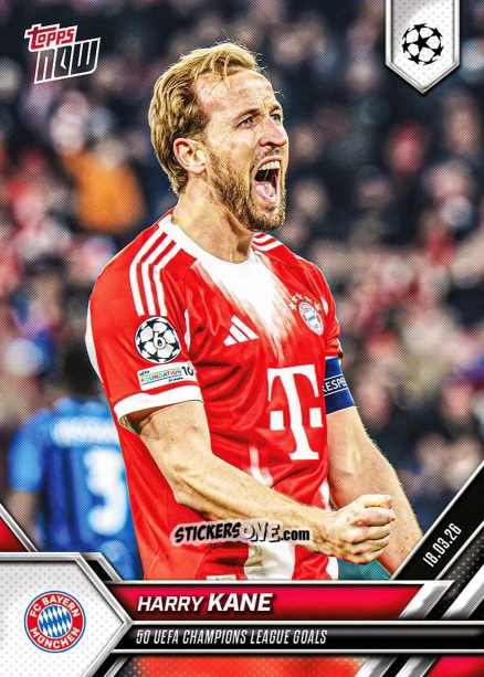 Sticker Harry Kane - Now Uefa Champions League 2025-2026 n. 110 - Topps